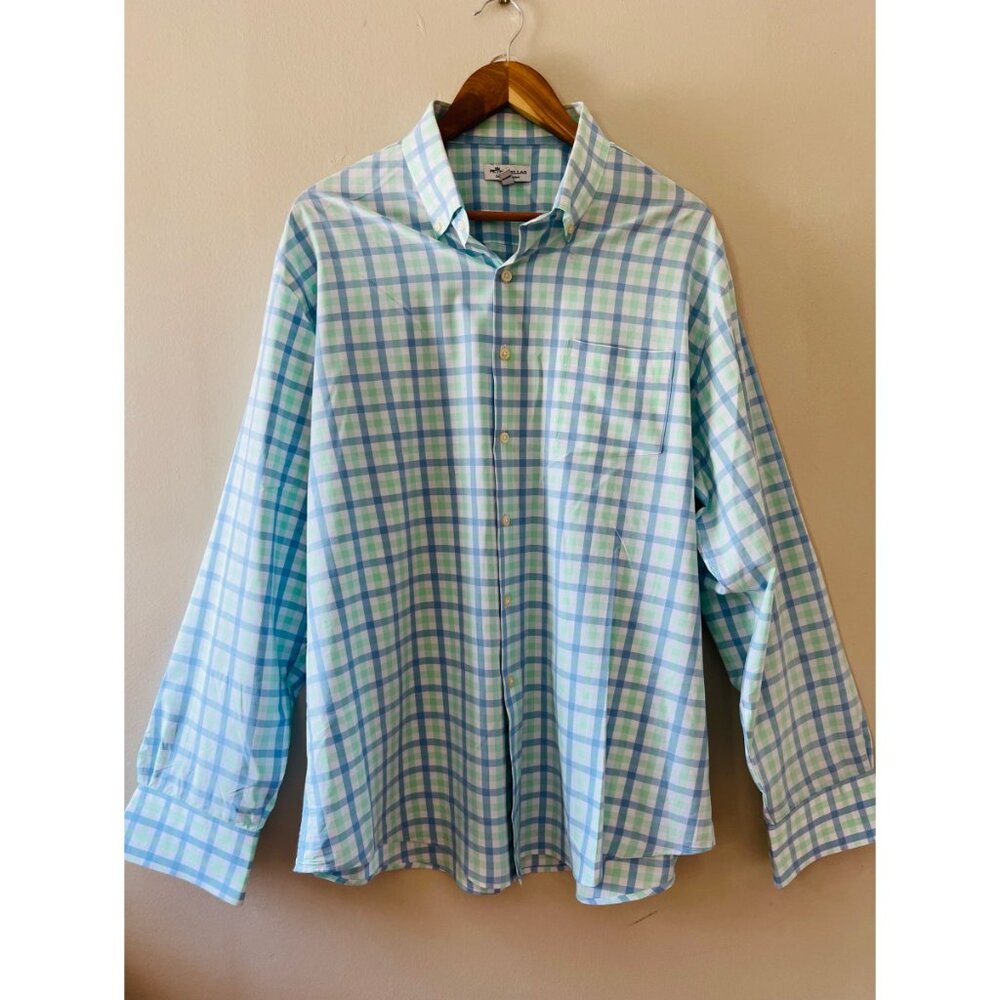 Peter Millar Sz XL Cornelius Natural Touch Crown Sport Button Down Shirt Mens